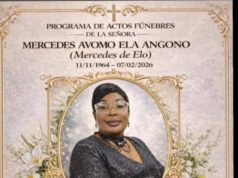 programa oficial de los actos fúnebres de Mercedes avomo Elá ( Mercedes de Eló)