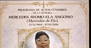 programa oficial de los actos fúnebres de Mercedes avomo Elá ( Mercedes de Eló)