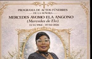 programa oficial de los actos fúnebres de Mercedes avomo Elá ( Mercedes de Eló)