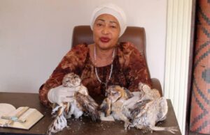 Bata: Una exorcista atrapa a tres búhos que, según afirma, intentaban hacerle daño”