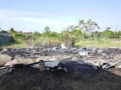 El fuego arrasa la casa de un carpintero en Bata y lo deja en la calle