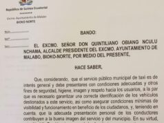 Un documento con medidas para taxis circula en Malabo en redes sociales sin confirmación oficial