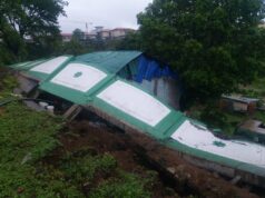 Fuertes lluvias provocan daños en el muro del Hospital General de Malabo y obligan a los residentes evacuar la zona