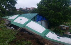 Fuertes lluvias provocan daños en el muro del Hospital General de Malabo y obligan a los residentes evacuar la zona