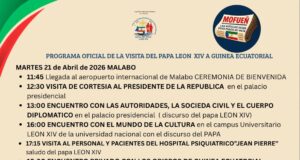 programa de la visita del Papa León XIV en Guinea Ecuatorial