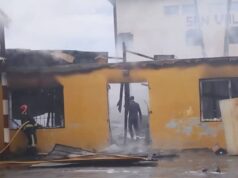 Mongomo: Un devastador incendio arrasa la antigua estación de Sin Sin y varias viviendas cercanas