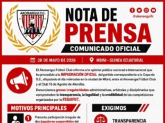 Akonangui denuncia al 15 de Agosto por presunta alineación indebida de jugadores suspendidos