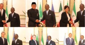 Obiang recibe las Cartas Credenciales de siete nuevos embajadores acreditados en Guinea Ecuatorial
