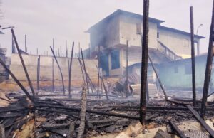 Un incendio arrasa varias viviendas en el barrio de Mba Nguema y deja a más de 7 familias sin hogar