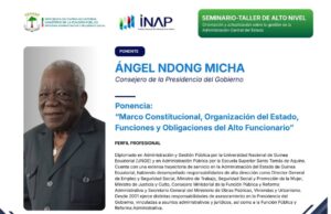 Ángel Ndong, Consejero de la Presidencia del Gobierno:»No se puede mandar al margen de la legalidad»
