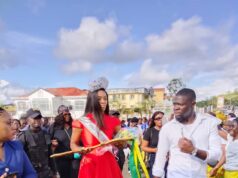 Teresa Isabel Mbomio regresa a Evinayong con la corona de Miss Universo Guinea Ecuatorial 2026