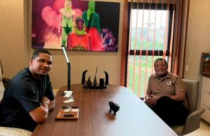 La nueva sede de la FECAFOOT recibe a Venancio Tomás Ndong Michá de la mano de Samuel Eto’o