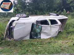 Aparatoso accidente en Ayene por la lluvia y el exceso de velocidad; sin víctimas mortales