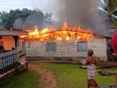 Una familia pierde su hogar tras un incendio en el barrio Biyendem de Bata